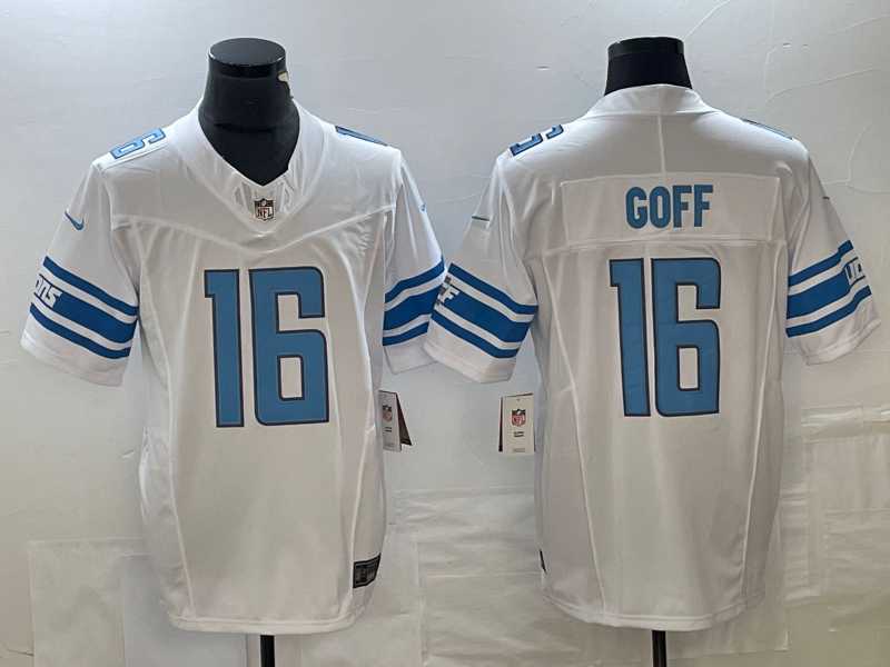Mens Detroit Lions #16 Jared Goff White 2023 FUSE Vapor Limited Jersey->detroit lions->NFL Jersey